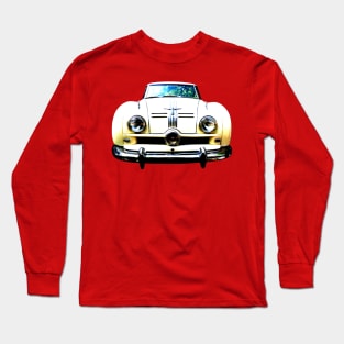 Austin A90 Atlantic 1950s classic car high contrast Long Sleeve T-Shirt